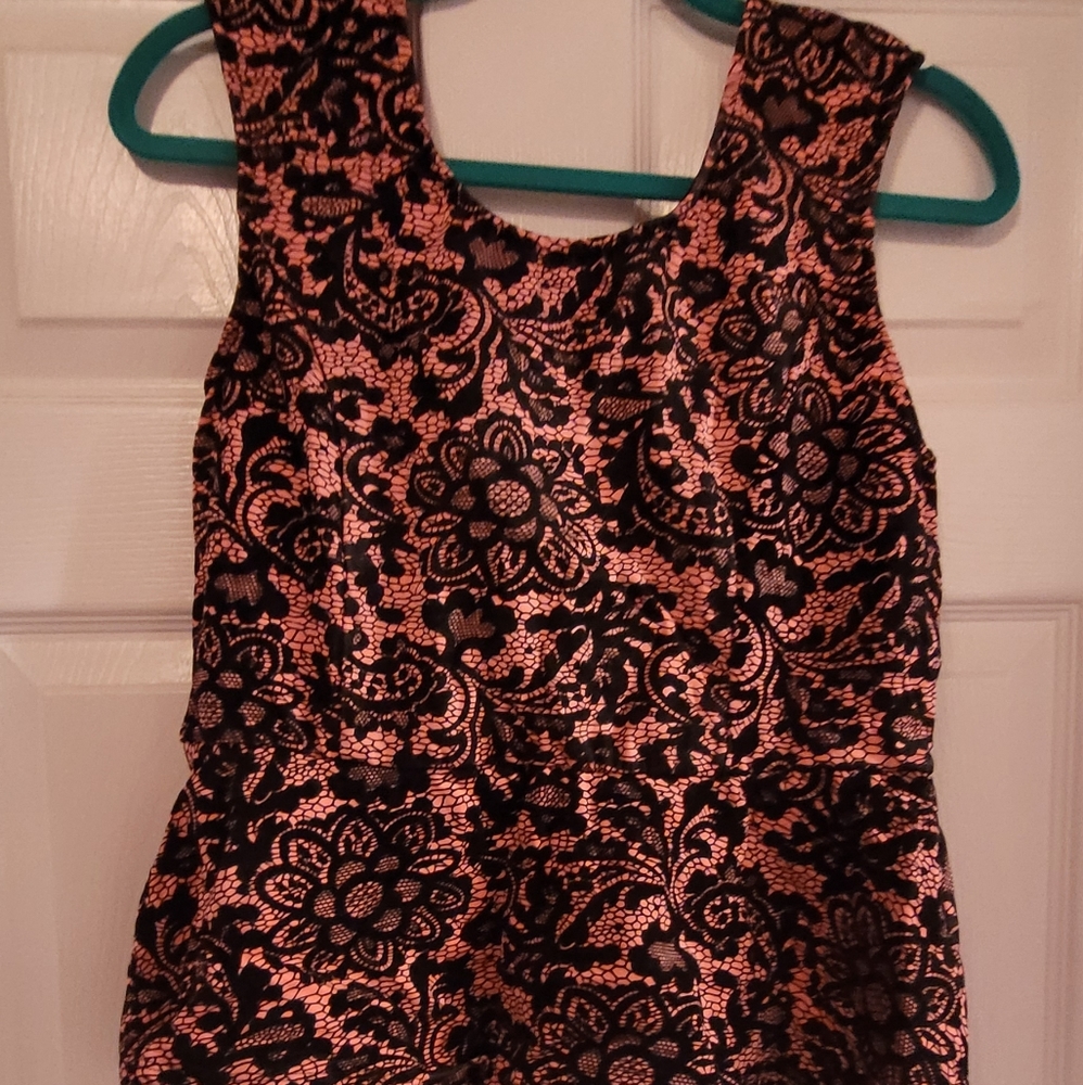 Black and Pink Peplum top